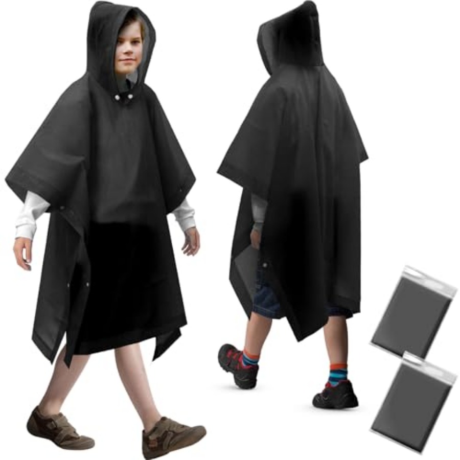 Emergency Poncho Rain - ANYOO 2 Pack Raincoats for Emergency