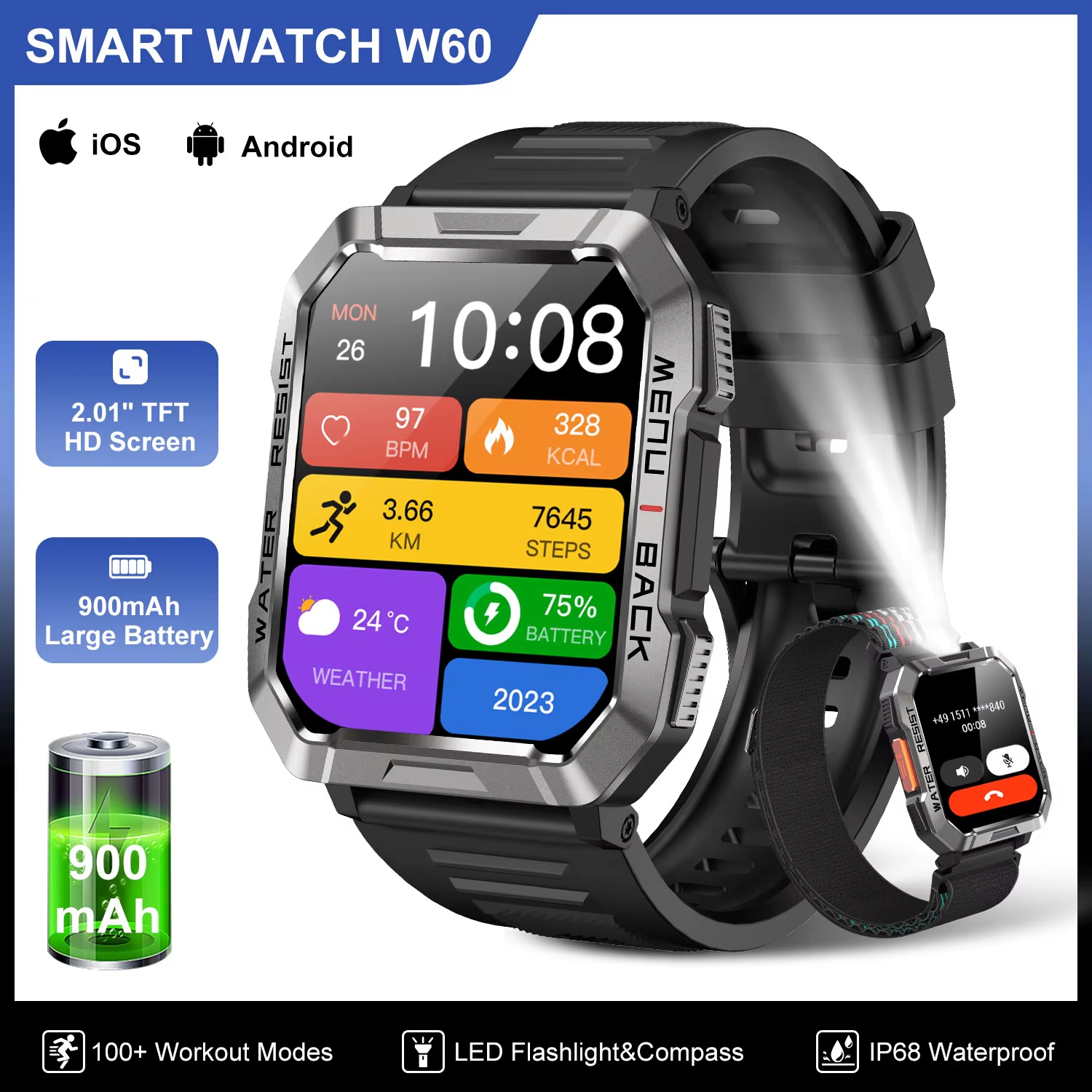 Blackview W60 Waterproof Smart - Compass Lensatic 리뷰 및 가격