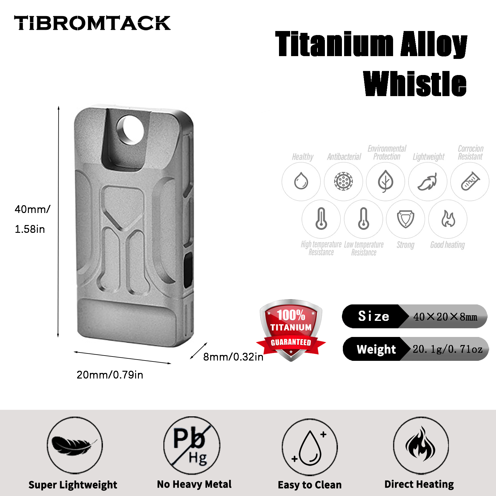 TIBROMTACK GR5 Titanium Emerge - Emergency Whistle Loud 리뷰 및 가격