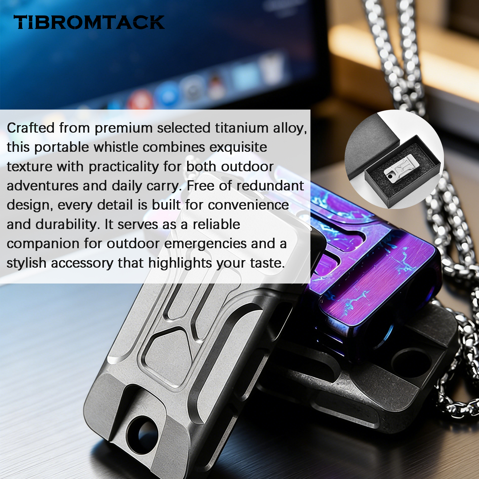 TIBROMTACK GR5 Titanium Emerge - Emergency Whistle Loud 리뷰 및 가격