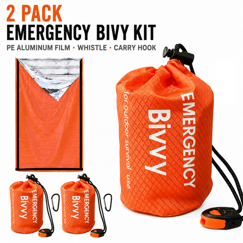 2 Pack Emergency Sleeping Bag, - Emergency Whistle Loud 리뷰 및 가격