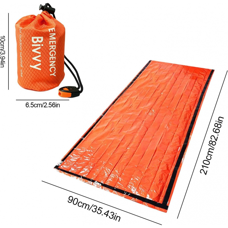 2 Pack Emergency Sleeping Bag, - Emergency Whistle Loud 리뷰 및 가격