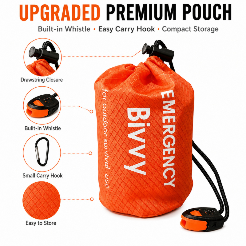 2 Pack Emergency Sleeping Bag, - Emergency Whistle Loud 리뷰 및 가격
