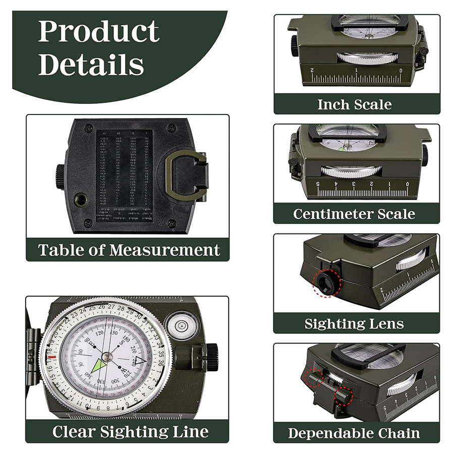 Tactical Survival Compass - Wa - Compass Lensatic 리뷰 및 가격