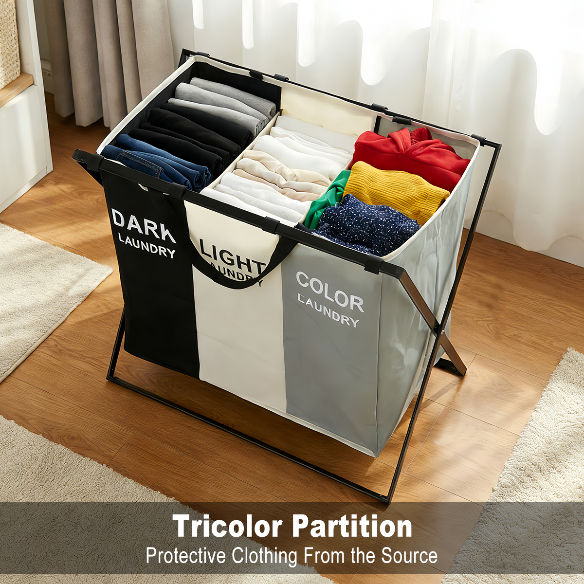 3 Section Folding Laundry Bask - Water Bag Collapsible 리뷰 및 가격
