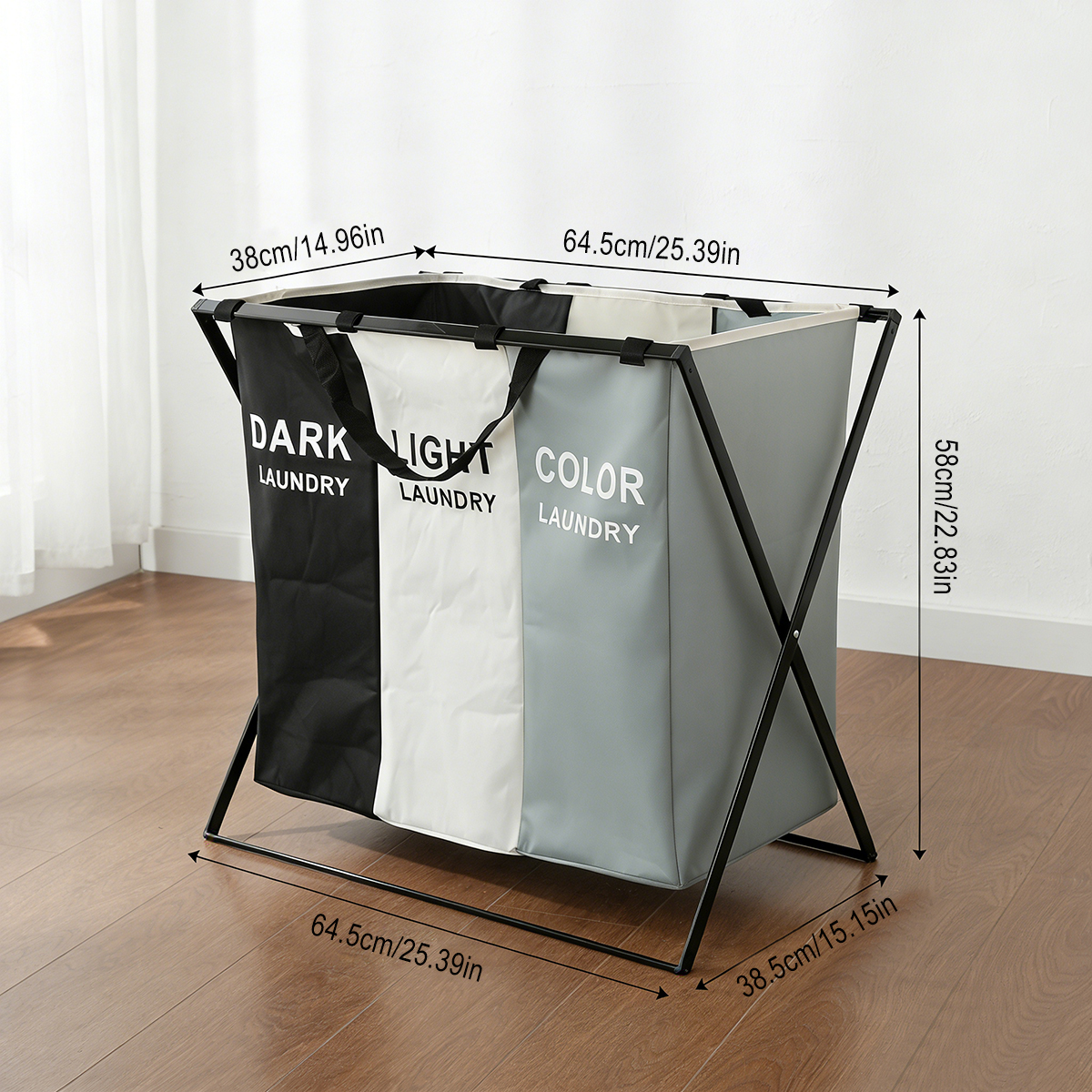 3 Section Folding Laundry Bask - Water Bag Collapsible 리뷰 및 가격