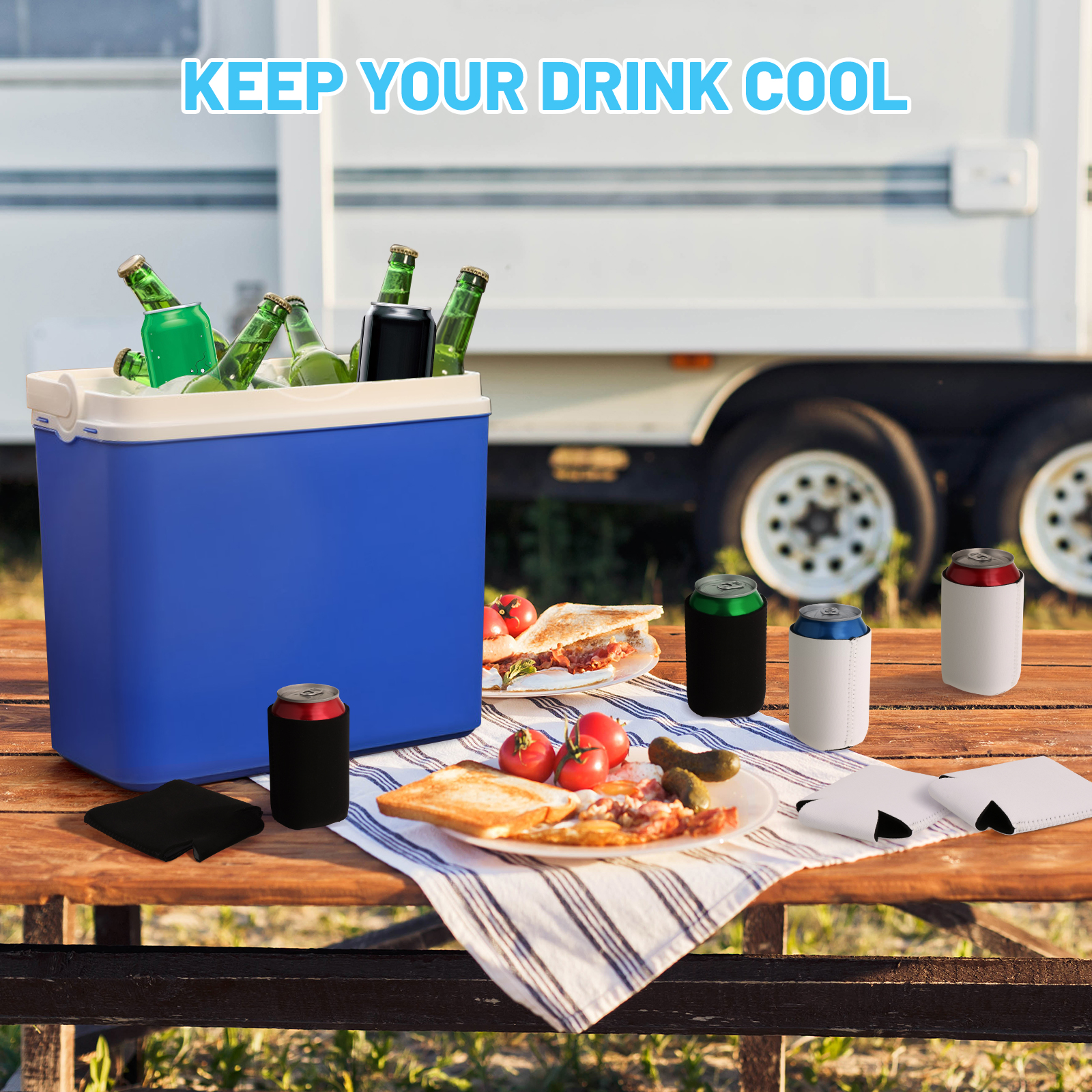 10x Beer Cans Coolers Sleeves  - Water Bag Collapsible 리뷰 및 가격