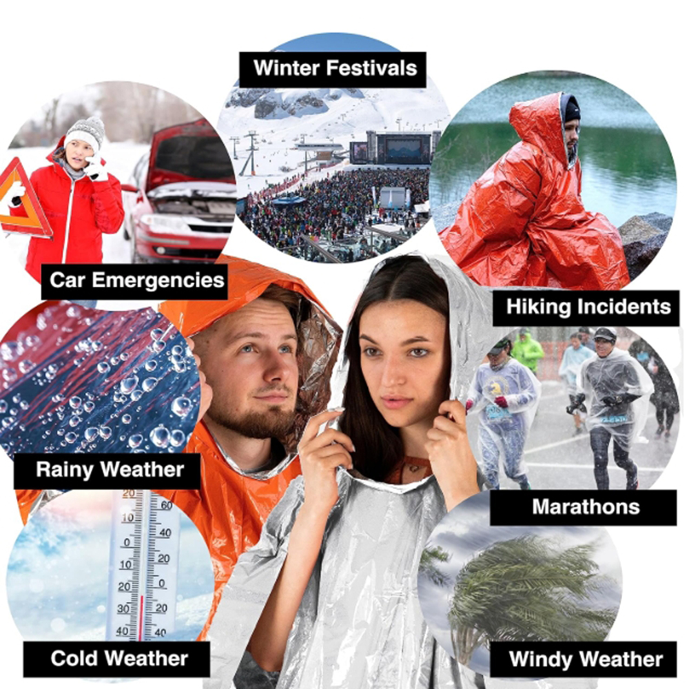 Portable Outdoor Emergency Rai - Emergency Poncho Rain 리뷰 및 가격