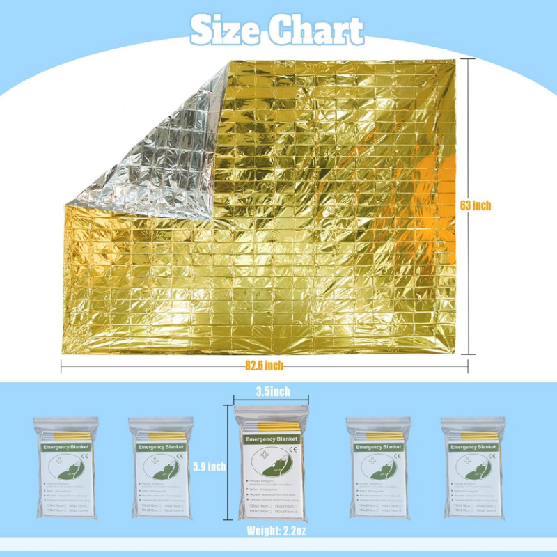 5PCS Dual Color Silver Gold My - Survival Blanket Reflective 리뷰 및 가격