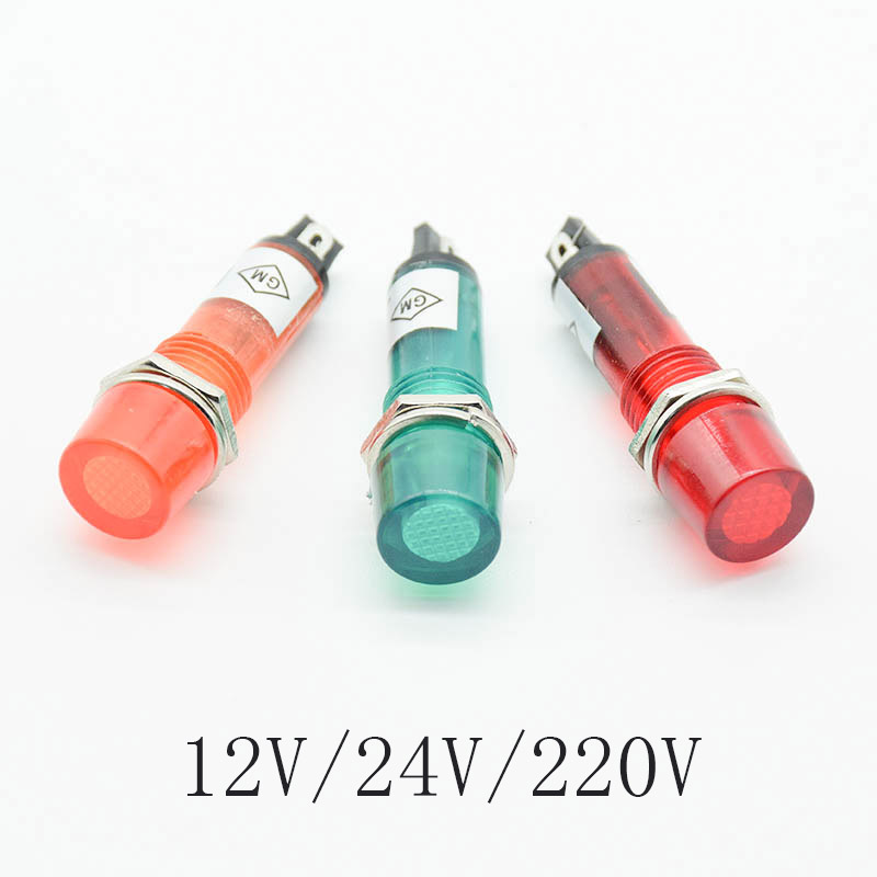 5Pcs 220V 12V 24V DC Mounting  - Signal Panel Orange 리뷰 및 가격