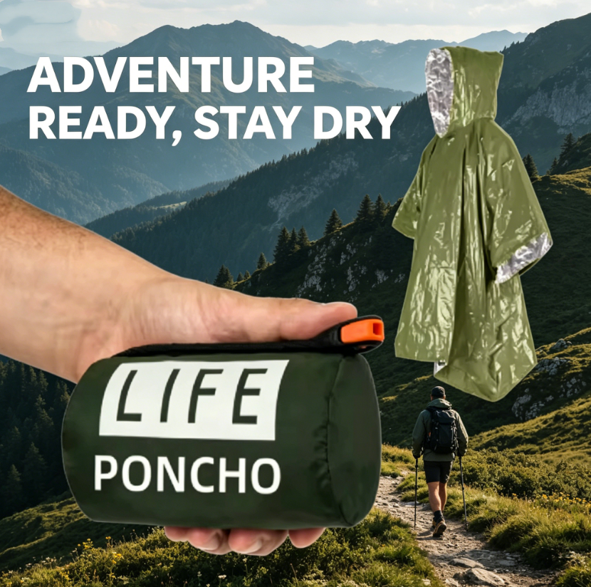 3-in-1 Thermal Emergency Rain  - Emergency Poncho Rain 리뷰 및 가격