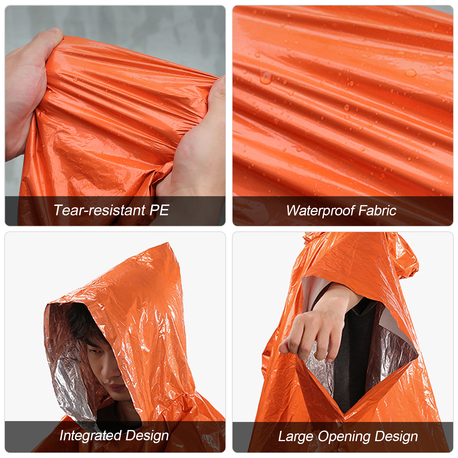3-in-1 Thermal Emergency Rain  - Emergency Poncho Rain 리뷰 및 가격
