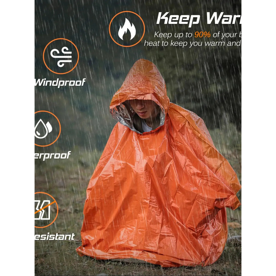 Emergency Rain Poncho Thermal  - Emergency Poncho Rain 리뷰 및 가격