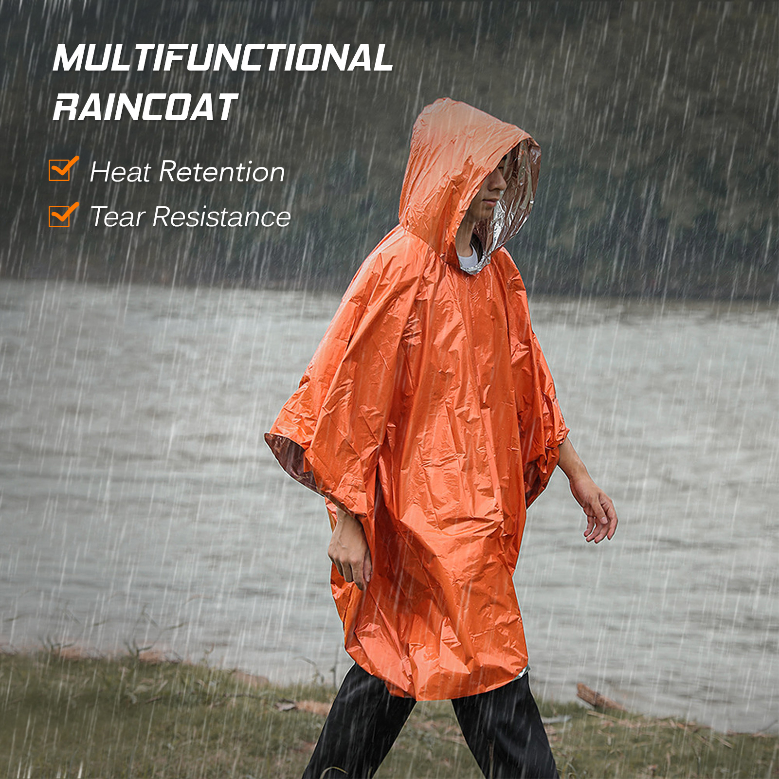 Emergency Rain Poncho Thermal  - Emergency Poncho Rain 리뷰 및 가격
