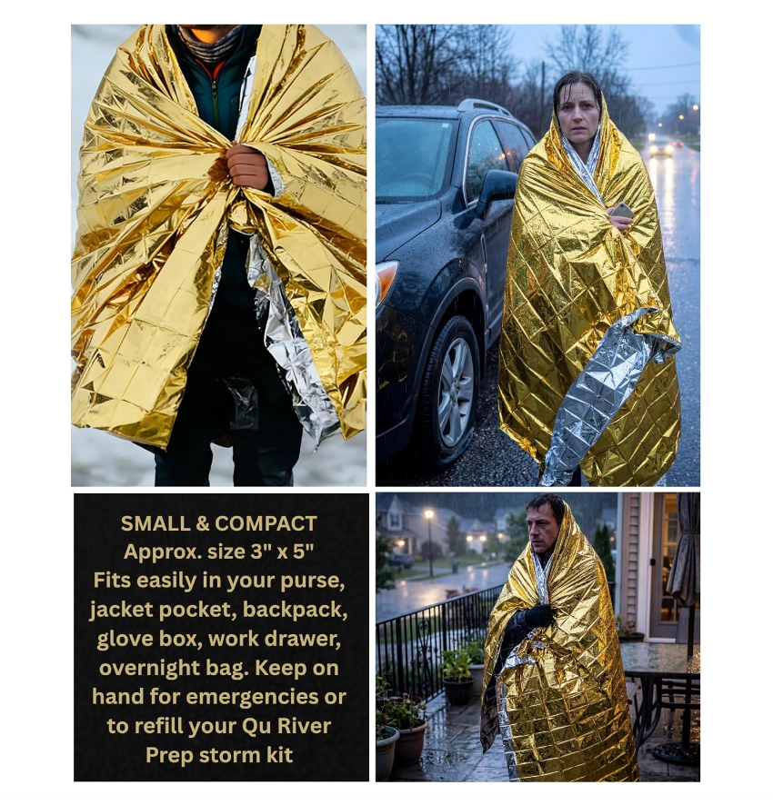 4 Pack Gold Silver Mylar Emerg - Survival Blanket Reflective 리뷰 및 가격