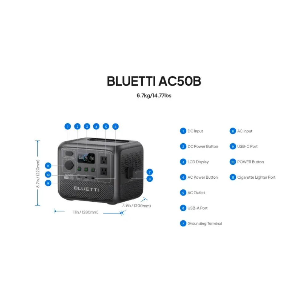 BLUETTI AC50B Portable Power S - Solar Emergency Charger 리뷰 및 가격