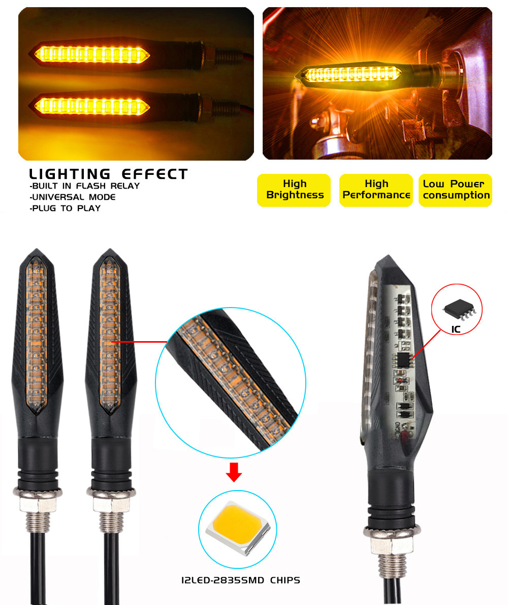 4PCS 12V Motorcycle LED Turn S - Sos Light Strobe 리뷰 및 가격