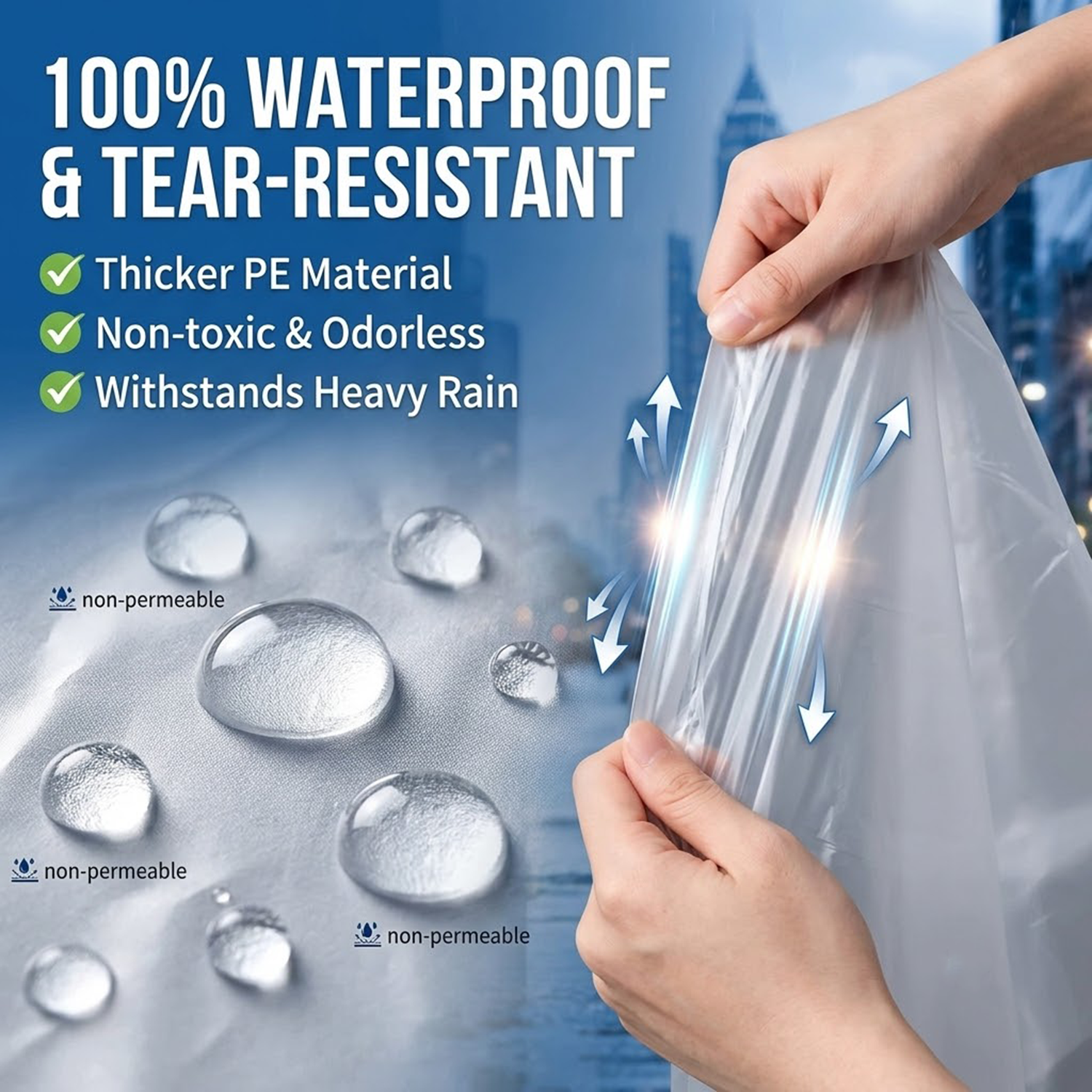 Unisex Portable Card Disposabl - Emergency Poncho Rain 리뷰 및 가격