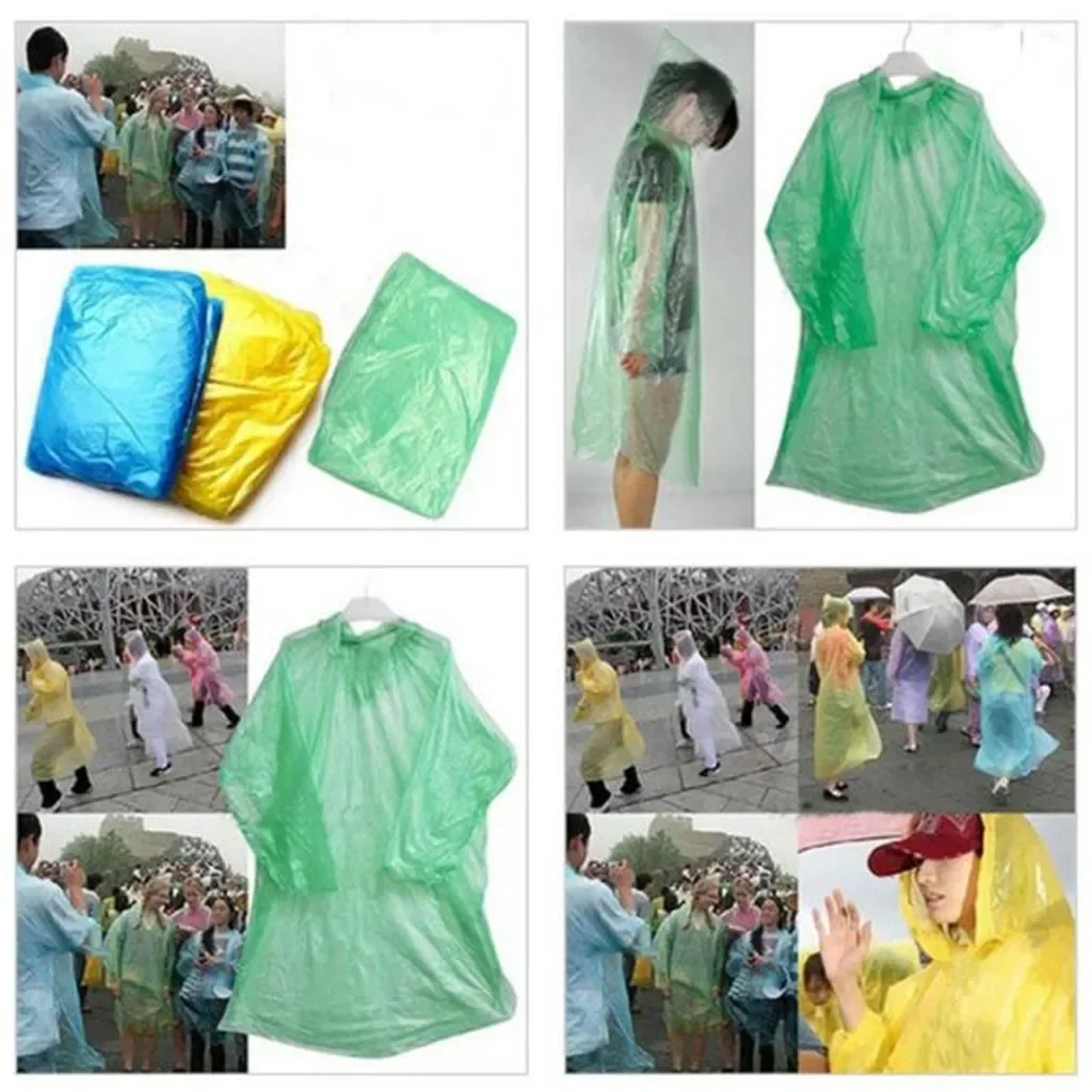 5/10PC Disposable Raincoat Adu - Emergency Poncho Rain 리뷰 및 가격