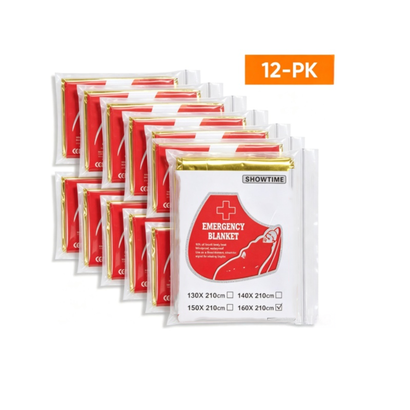 12PCS Large 160×210cm Gold Foi - Survival Blanket Reflective 리뷰 및 가격