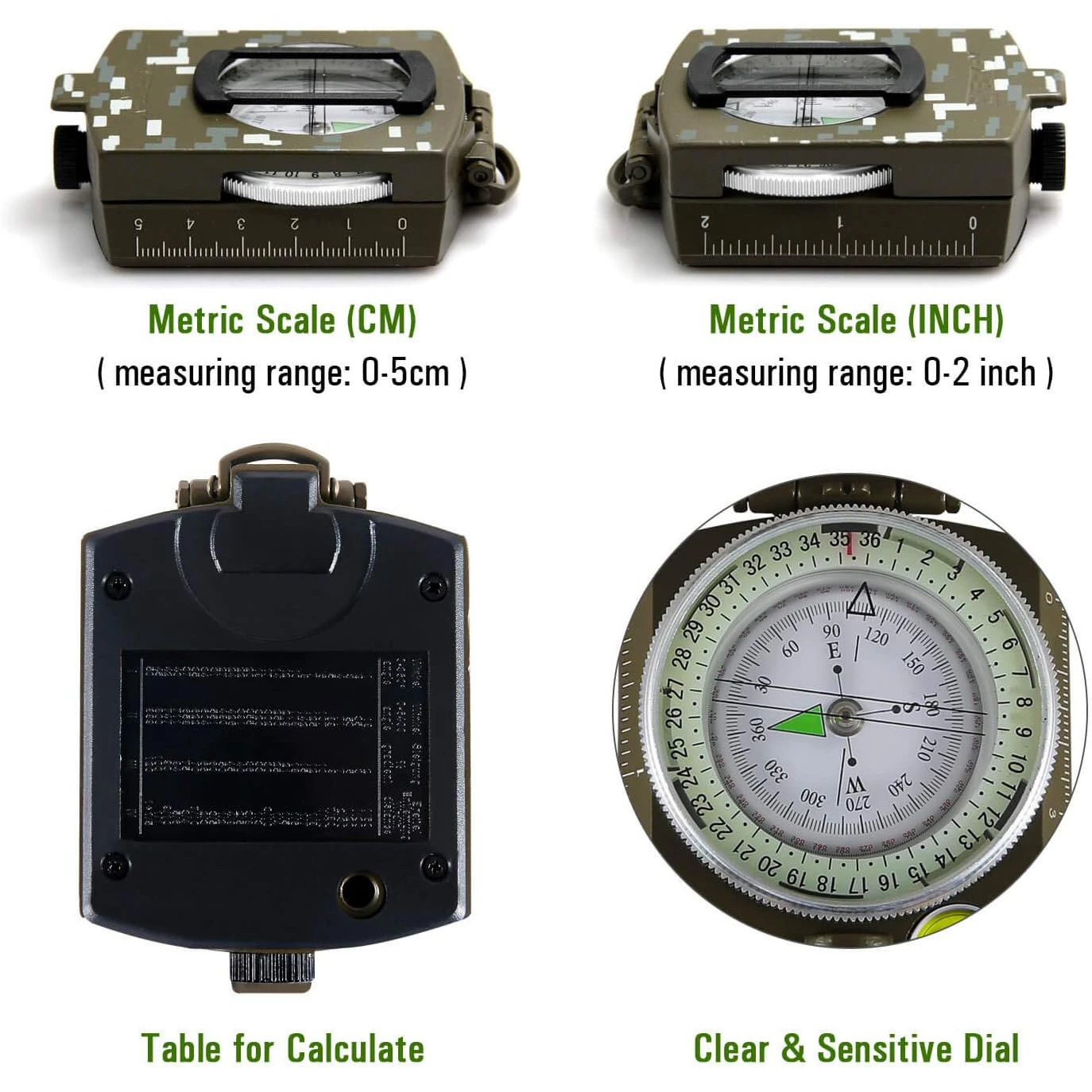 Waterproof Shockproof Tactical - Compass Lensatic 리뷰 및 가격